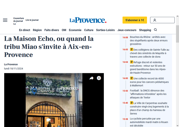 La Provence s'invite chez La Maison D'Echo